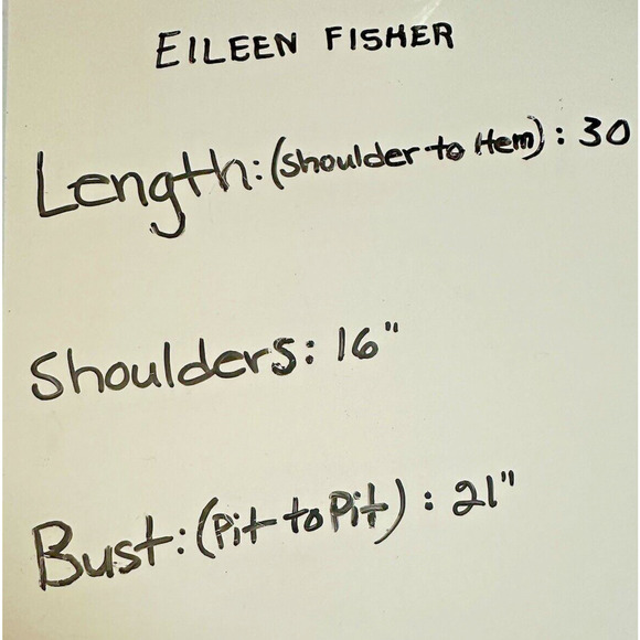 Eileen Fisher Minimalist MERINO Wool Open-Front Cardigan Pockets Leather Trim L - Picture 7 of 7